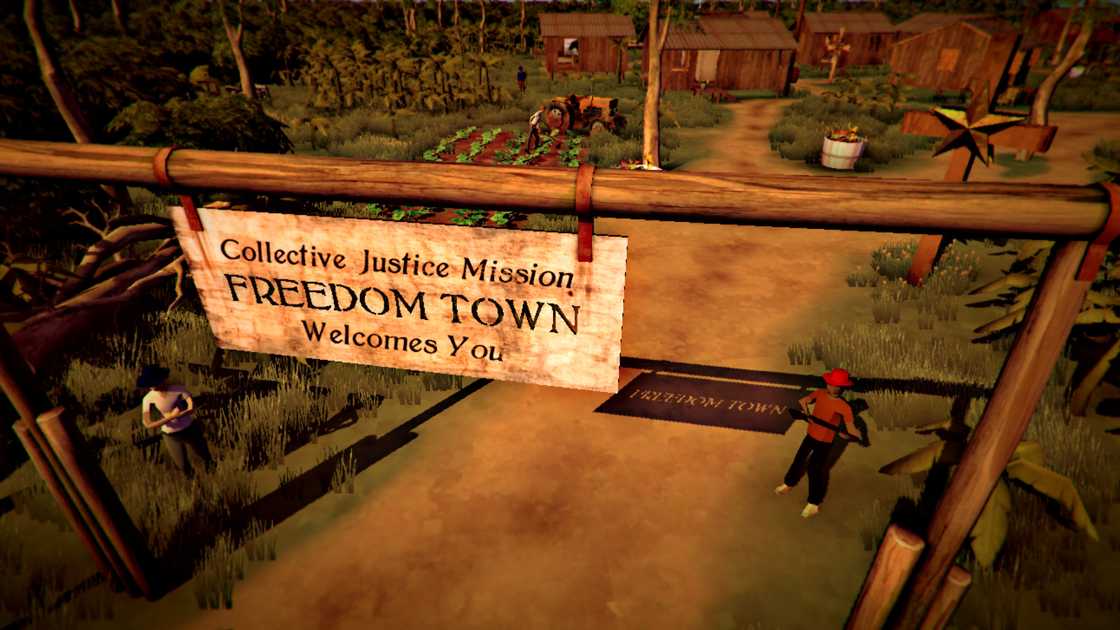 A Igreja na EscuridÃ£o - Freedom Town Sign Screenshot